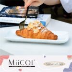 Miicol Small Platters Set of 6, Ceramic Rectangle Plates 9 Inch, Modern Sushi Pl... - Image 8