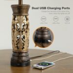 BOBOMOMO 27.25” Antique Gold Table Lamps Set of 2 – Farmhouse Bedside Lamps with... - Image 5