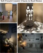 BOBOMOMO 27.25” Antique Gold Table Lamps Set of 2 – Farmhouse Bedside Lamps with... - Image 9