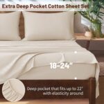Extra Deep Pocket King Sheets 18-24 Inch 100% Egyptian Cotton 1000 Thread Count ... - Image 3