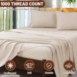 Extra Deep Pocket King Sheets 18-24 Inch 100% Egyptian Cotton 1000 Thread Count ... - Image 4