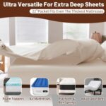 Extra Deep Pocket King Sheets 18-24 Inch 100% Egyptian Cotton 1000 Thread Count ... - Image 5