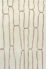 Rugs USA Nazco Cream, 2'6" x 8', Handmade, Abstract, New Zealand Wool, Soft and ... - Image 3