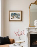 ARPEOTCY Vintage Gold Framed Wall Art Decor, 13x16 Inch Blue and Gold Butterfly ... - Image 3