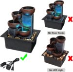 Small Indoor Relaxation Tabletop Fountain, Zen Meditation Waterfall Feature with... - Image 3