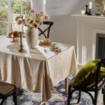 Velvet Rectangle Tablecloth 52x72 Inch French Country Luxury Table Cloth Vintage... - Image 3