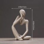 Thinker Statues And Sculptures, Sandstone Resin Thinker Statue Ornaments, Abstra... - Image 8