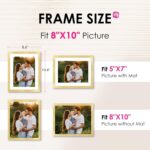 FIXSMITH 8x10 Picture Frame Bulk-6 Pack, Gold Picture Frames Collage Wall Decor,... - Image 3