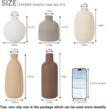 Modern Ceramic Vase Set of 5, Vases Home Decor Rustic Farmhouse Decorative Vase ... - Image 4