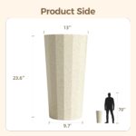 23.6" Tall Outdoor Planters Set of 2, Large Planters for Outdoor Plants for Porc... - Image 3