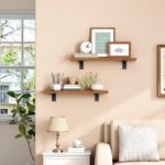 HOOBRO Floating Shelves for Wall, 15.4" Wall Mounted Shelves Set of 2, Hanging S... - Image 3