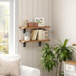 HOOBRO Floating Shelves for Wall, 15.4" Wall Mounted Shelves Set of 2, Hanging S... - Image 7