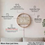 Driini Large Digital Wall Clock -Round Digital Bamboo Wooden Wall Clock with Lar... - Image 5