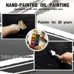 CGXART Abstract Painting Wall Art For Living Room Black Painting Wall Decor For ... - Image 3