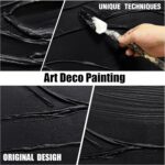 CGXART Abstract Painting Wall Art For Living Room Black Painting Wall Decor For ... - Image 7