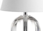 JONATHAN Y 16" Clear Crystal Ball LED Table Lamp, White Modern Bedside Lamp, wit... - Image 5