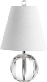 JONATHAN Y 16" Clear Crystal Ball LED Table Lamp, White Modern Bedside Lamp, wit... - Image 6