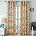 NAPEARL Damask Curtains for Living Room, Gothic Jacquard Curtain Drapes with Flo... - Image 3