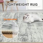 8x10 Area Rugs for Living Room - Washable Rug Modern Abstract Soft Large Neutral... - Image 6