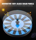 Yzert Solar Fountain Bird Bath Fountains Pump Upgraded 100% Glass Panel, Solar P... - Image 3
