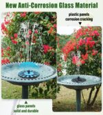 Yzert Solar Fountain Bird Bath Fountains Pump Upgraded 100% Glass Panel, Solar P... - Image 4