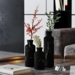 Creative Scents Black Marble Look Vase Set - Vases Home Decor, Premium Quality f... - Image 3