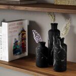 Creative Scents Black Marble Look Vase Set - Vases Home Decor, Premium Quality f... - Image 4