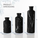 Creative Scents Black Marble Look Vase Set - Vases Home Decor, Premium Quality f... - Image 6