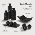 Creative Scents Black Marble Look Vase Set - Vases Home Decor, Premium Quality f... - Image 8