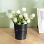 Dahey 5 Pcs Hanging Flower Pots 4 Inches Metal Iron Bucket Outdoor Planter for R... - Image 6
