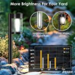 Mancra Solar Pathway Lights Outdoor, 10 Pack Metal & Glass Solar Lights Outdoor ... - Image 4