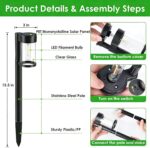 Mancra Solar Pathway Lights Outdoor, 10 Pack Metal & Glass Solar Lights Outdoor ... - Image 6