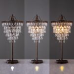 TOCHIC 3 Lights Crystal Table Lamp for Living Room, Bedside Table Lamp for Bedro... - Image 6