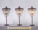 TOCHIC 3 Lights Crystal Table Lamp for Living Room, Bedside Table Lamp for Bedro... - Image 7