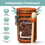 Home Intuition Ceramic Kitchen Canisters Set of 4 with Wooden Spoon Set – Airtig... - Image 4