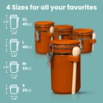 Home Intuition Ceramic Kitchen Canisters Set of 4 with Wooden Spoon Set – Airtig... - Image 6