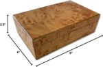 Cruiser's Caché Burl Wood Design Luxe Decorative Box | Fully Suede-Lined | Large... - Image 7