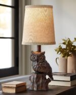 G-SAFAVA 14.25" Small Table Lamp for Living Room Farmhouse Bedside Resin Single ... - Image 3