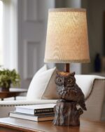 G-SAFAVA 14.25" Small Table Lamp for Living Room Farmhouse Bedside Resin Single ... - Image 4