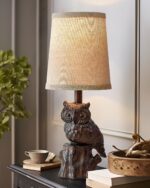 G-SAFAVA 14.25" Small Table Lamp for Living Room Farmhouse Bedside Resin Single ... - Image 5