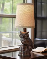 G-SAFAVA 14.25" Small Table Lamp for Living Room Farmhouse Bedside Resin Single ... - Image 8