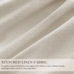 90 Inch Pinch Pleated Blackout Linen Curtains for Bedroom 2 Panels Memory Traine... - Image 4