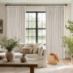 90 Inch Pinch Pleated Blackout Linen Curtains for Bedroom 2 Panels Memory Traine... - Image 6