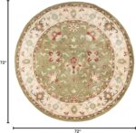 SAFAVIEH Antiquity Collection Area Rug - 6' Round, Sage, Handmade Traditional Or... - Image 3