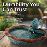 Sunnydaze Glazed Ceramic Fish 7-Inch Outdoor Garden Fountain - Outdoor Tabletop ... - Image 4
