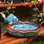 Sunnydaze Glazed Ceramic Fish 7-Inch Outdoor Garden Fountain - Outdoor Tabletop ... - Image 6