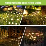 Flumy Solar Garden Lights Outdoor - 2 Pack 16 LED Firefly Lights Waterproof, Gar... - Image 6