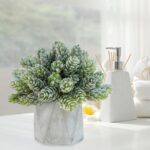 Winlyn Set of 3 Mini Artificial Succulent Plants Potted Small Fake Aloe Hops Str... - Image 7