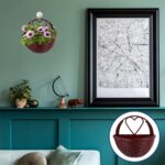 YARNOW 4pcs Wall Hanging Plastic Flower Pots Simulated Rattan Planters Indoor Wa... - Image 6