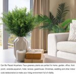 XLFAQXM Artificial Plants Flowers Grass Shrubs 8 Pack No Fade Faux Plastic Flowe... - Image 3
